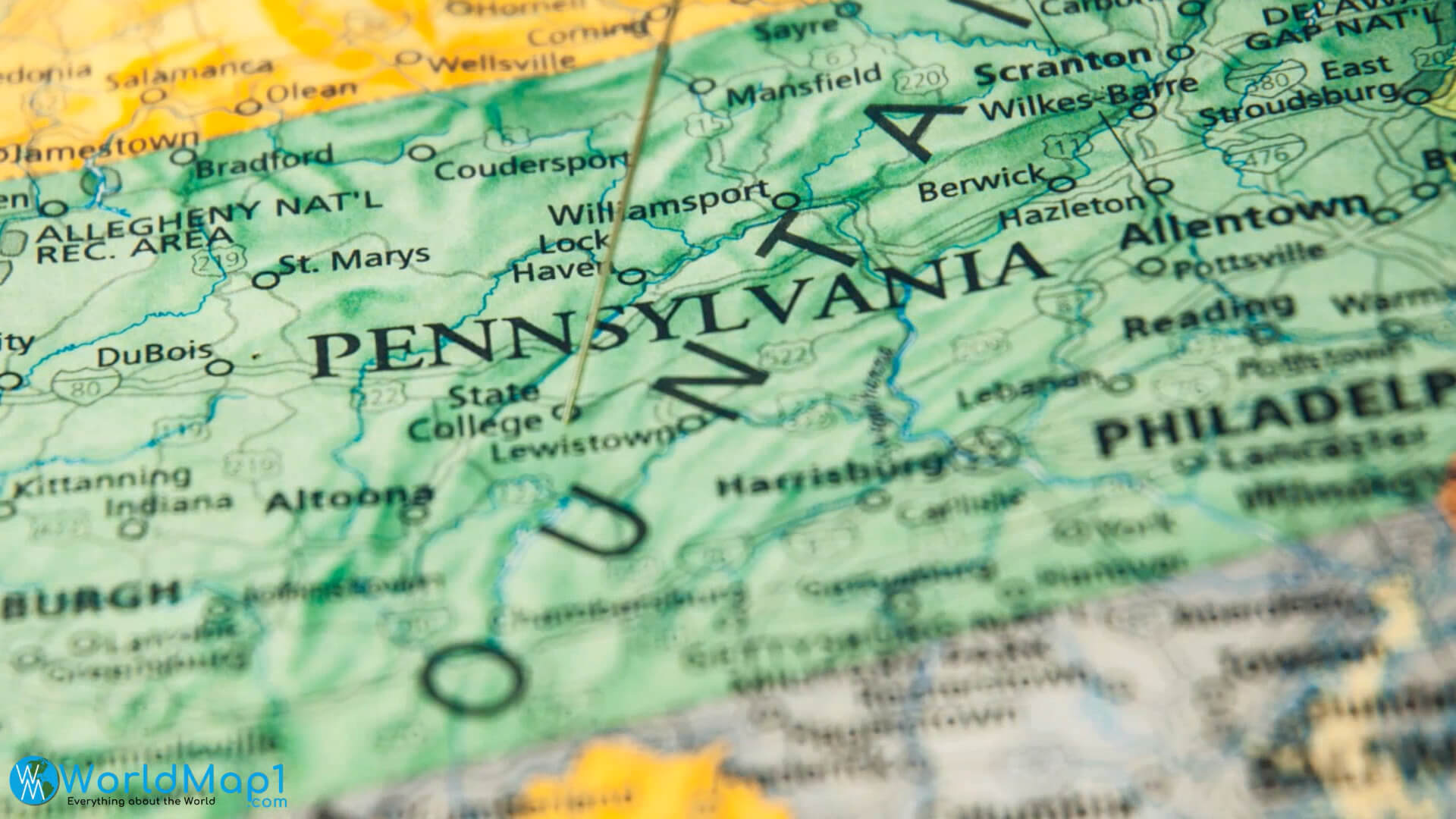 Pennsylvania Cities Map